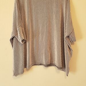 Source Unknown Black and White Striped Blouse